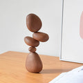 Nordic Balance Wood Sculpture – Calming Stacking Art for Your Home
