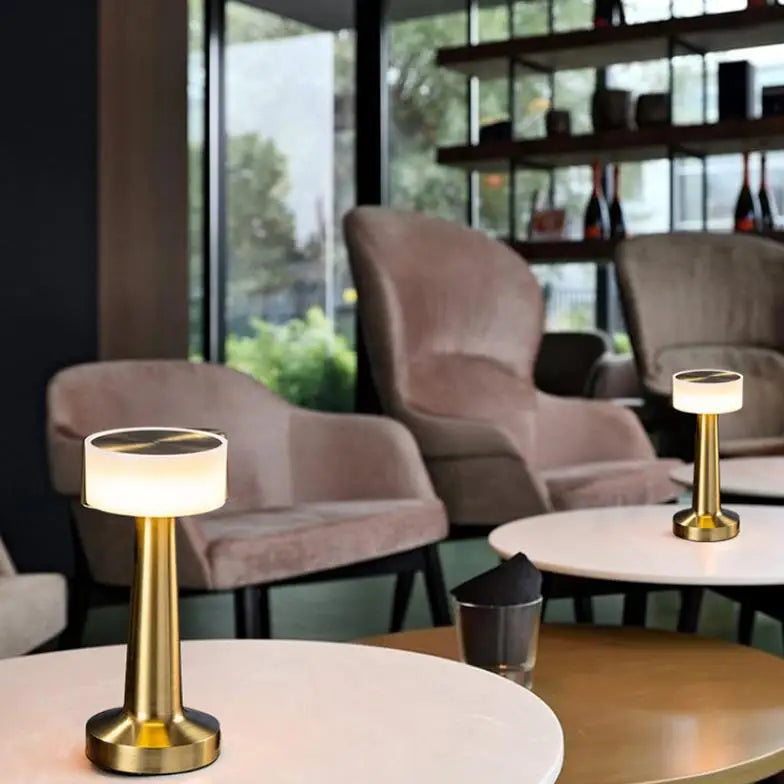 Cordless Brass Touch Lamp – Ambient Glow, Zero Cords