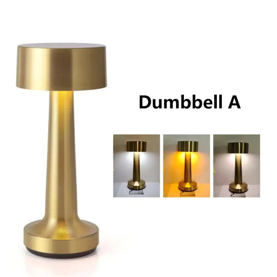 Cordless Brass Touch Lamp – Ambient Glow, Zero Cords