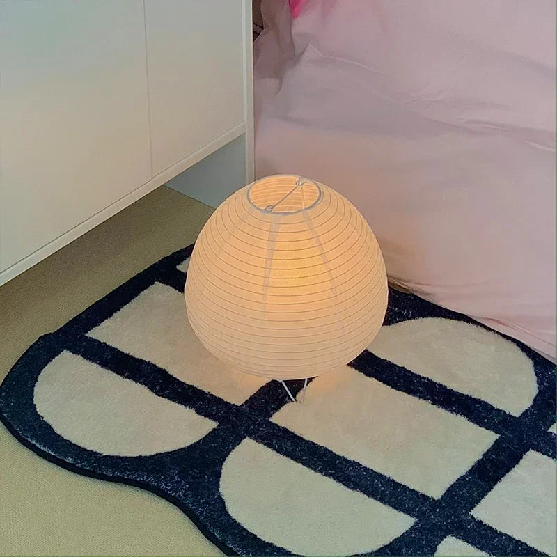 Japanese Rice Paper Table Lamp — Soft Glow Bedside Light