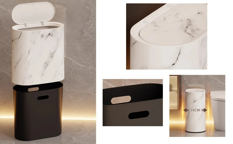 Nordic Slim Trash Can – Stylish Waste Bin for Modern Homes
